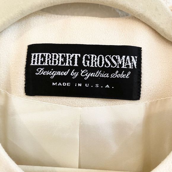 Herbert Grossman Vintage Union Made Jacket Cream ILGWU Made In USA Retro 80s - Picture 4 of 11
